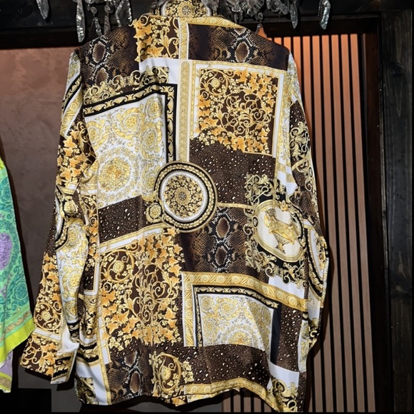 •NWT Versace Barocco patchwork Silk blouse - Picture 4 of 15